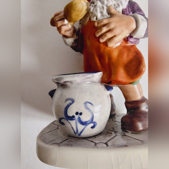 Goebel Co Boys Adorable Gnome Sam The Gourmet Well 505 Figurine Vintage 1970 - Picture 13 of 16